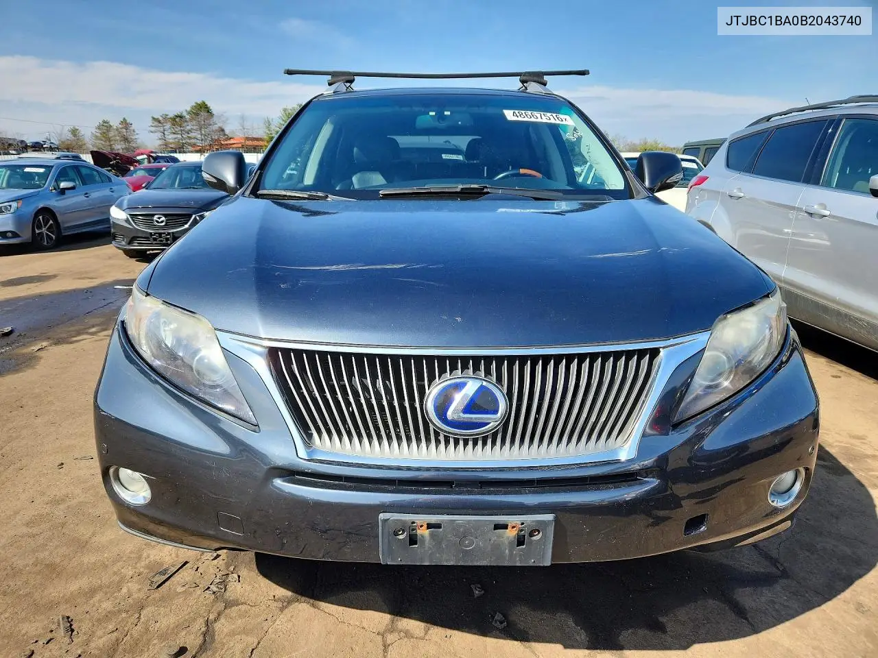 2011 Lexus Rx 450H Base VIN: JTJBC1BA0B2043740 Lot: 48667516