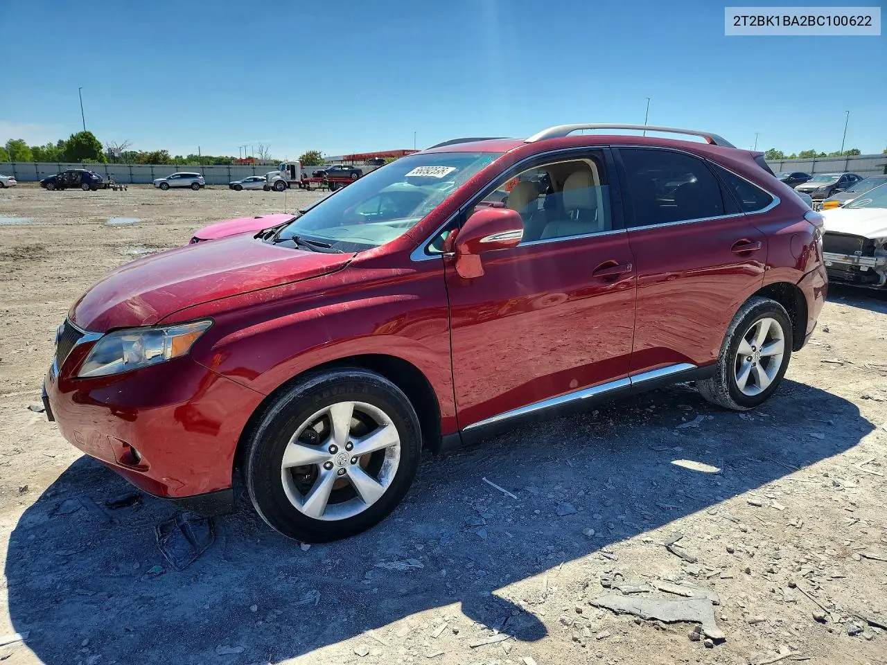 2011 Lexus Rx350 VIN: 2T2BK1BA2BC100622 Lot: 56092596