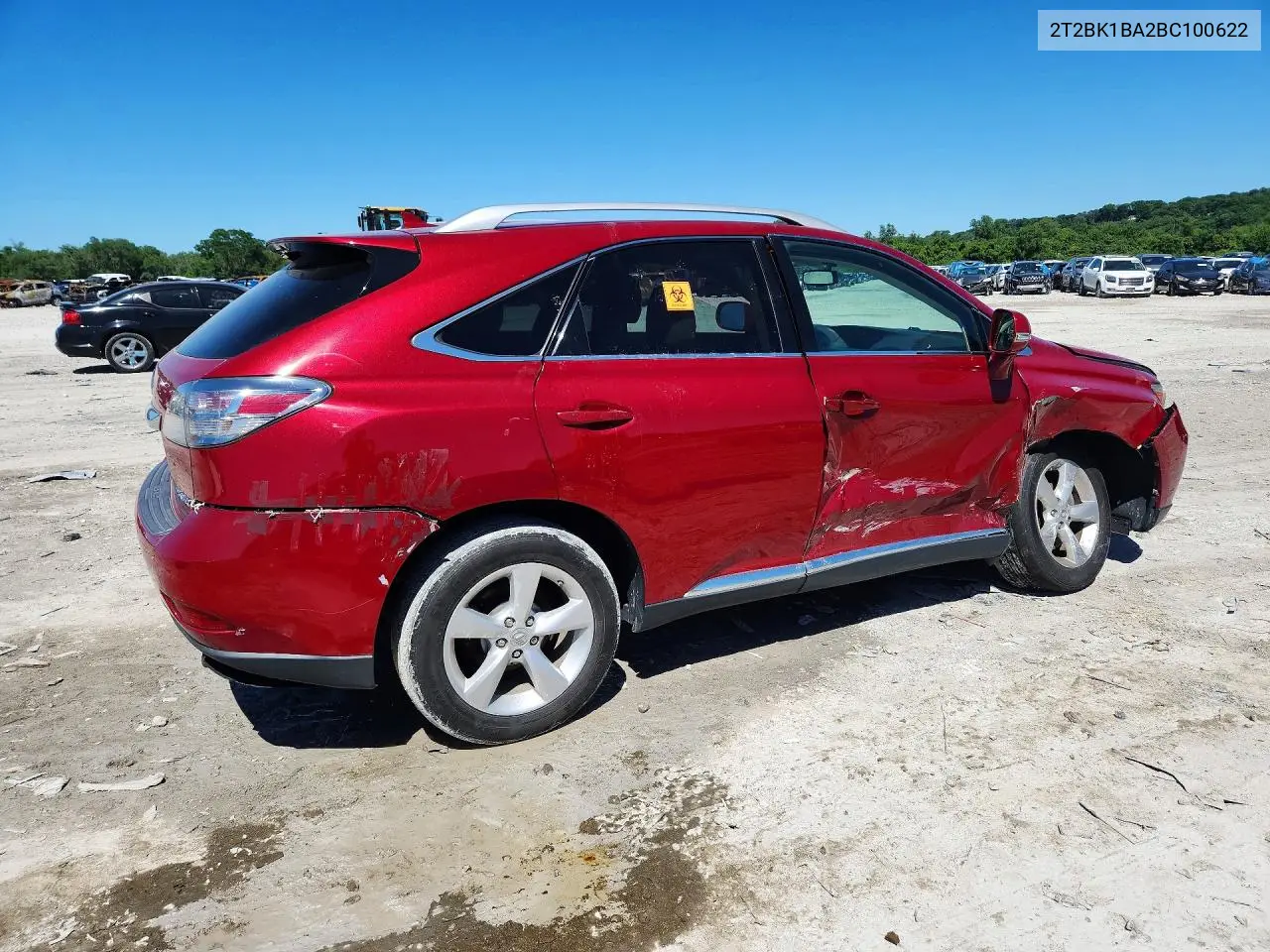 2011 Lexus Rx350 VIN: 2T2BK1BA2BC100622 Lot: 56092596