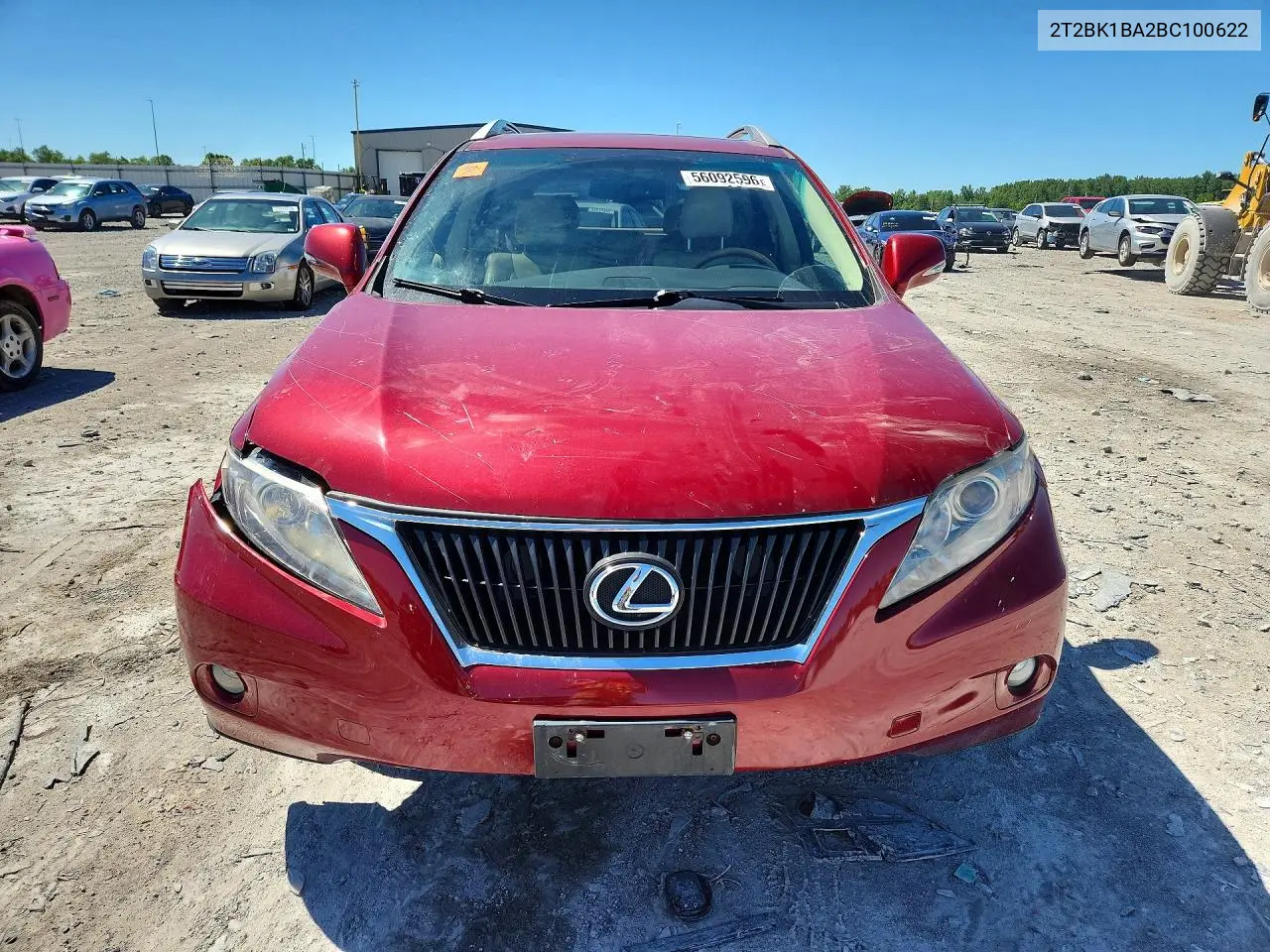 2011 Lexus Rx350 VIN: 2T2BK1BA2BC100622 Lot: 56092596