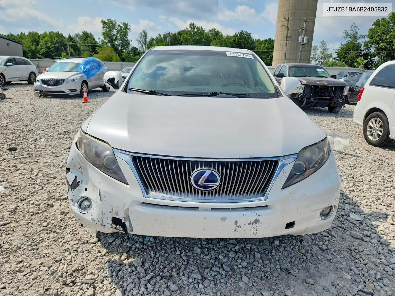 2011 Lexus Rx 450H VIN: JTJZB1BA6B2405832 Lot: 61386796