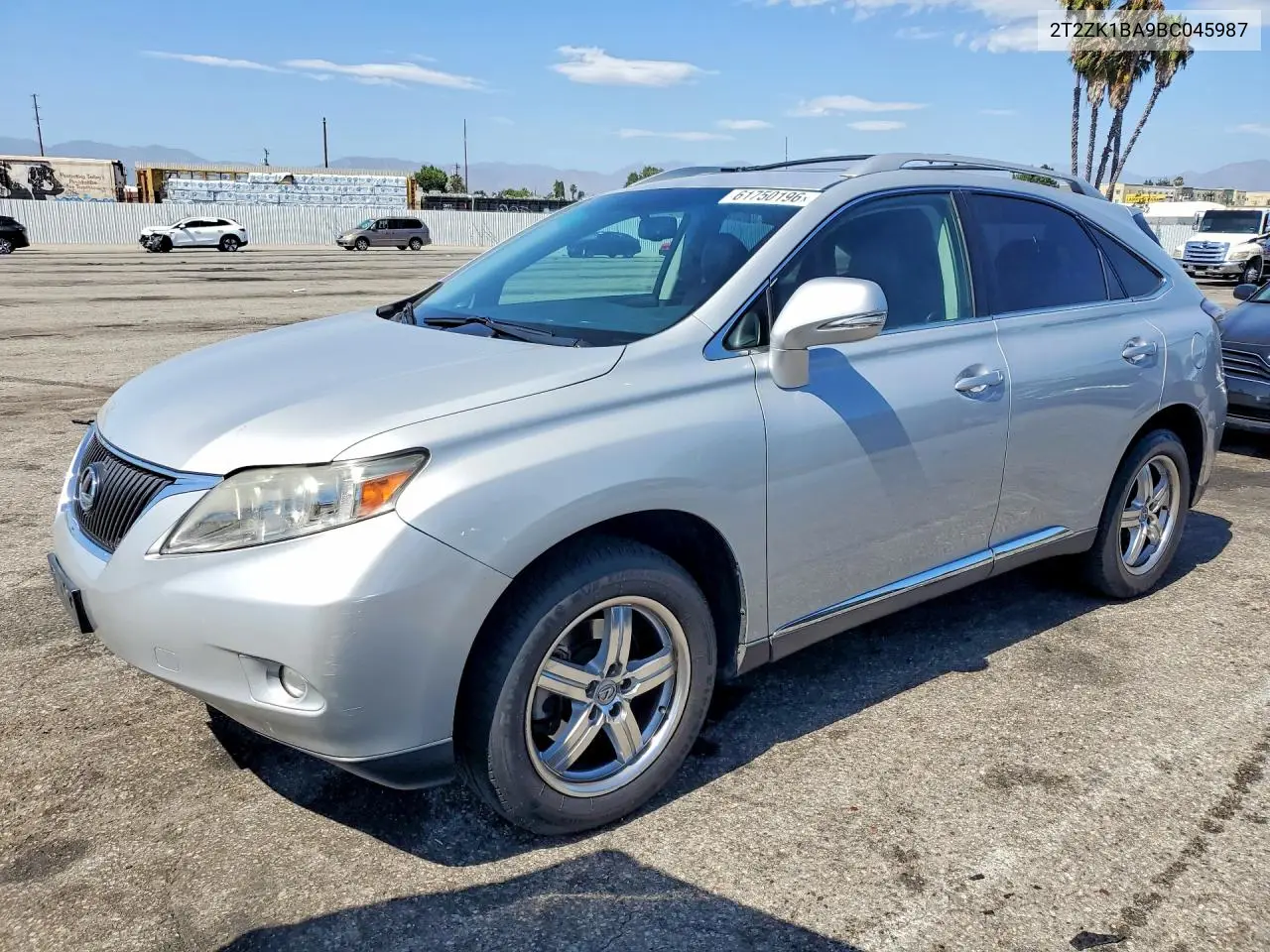 2011 Lexus Rx 350 VIN: 2T2ZK1BA9BC045987 Lot: 61750196