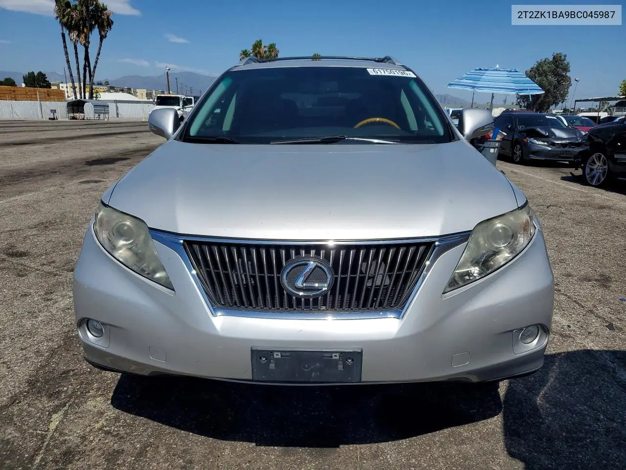 2011 Lexus Rx 350 VIN: 2T2ZK1BA9BC045987 Lot: 61750196