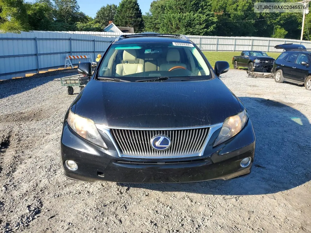 2012 Lexus Rx 450H VIN: JTJBC1BAXC2045576 Lot: 60999566