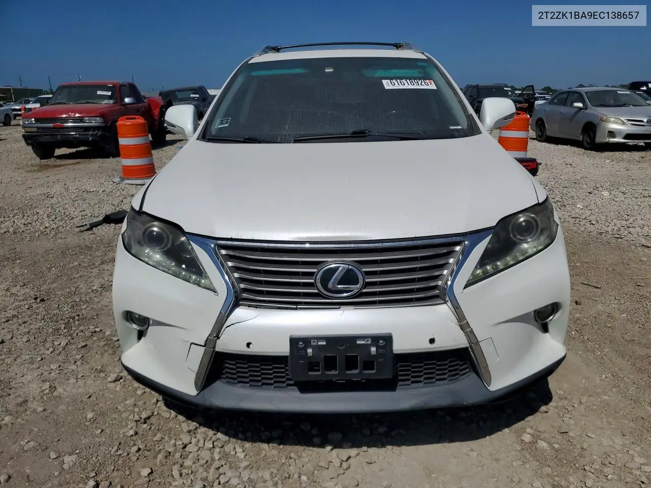 2014 Lexus Rx 350 VIN: 2T2ZK1BA9EC138657 Lot: 61618926
