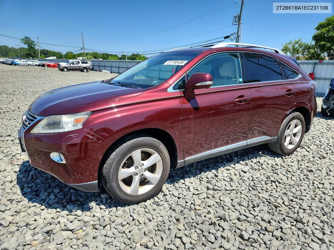 2014 Lexus Rx 350 Base VIN: 2T2BK1BA1EC231108 Lot: 61766436
