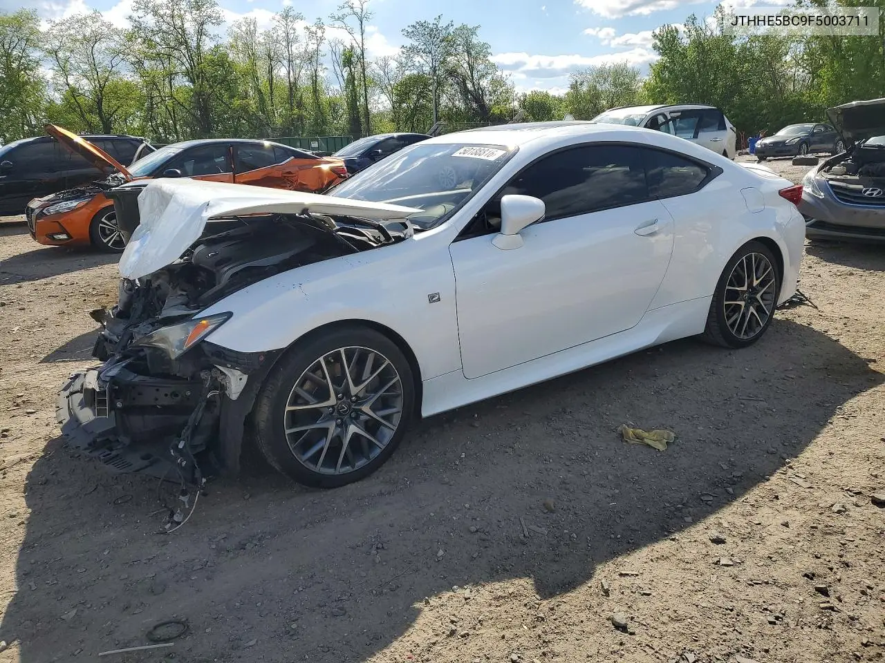 2015 Lexus Rc 350 VIN: JTHHE5BC9F5003711 Lot: 50188816