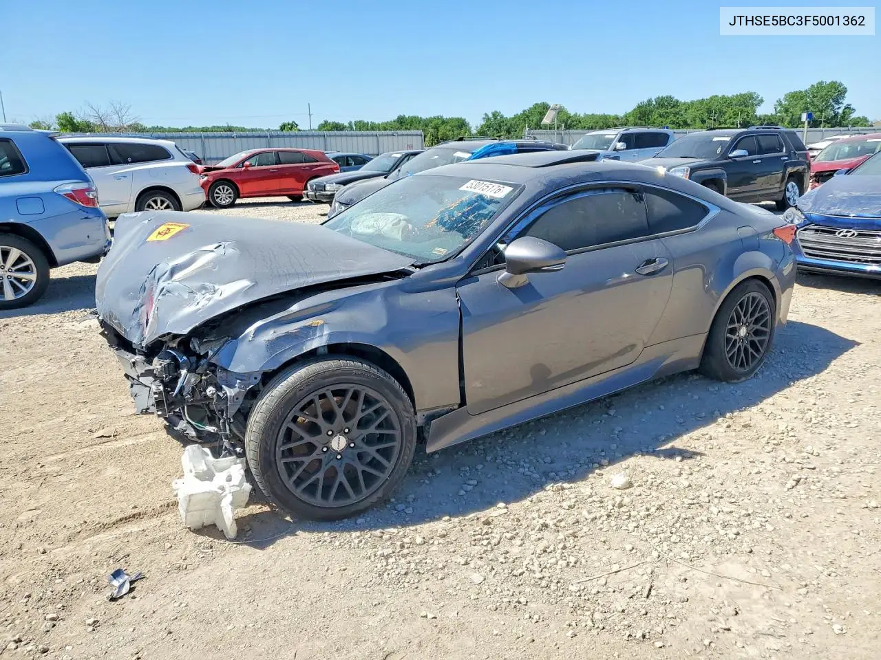 2015 Lexus Rc 350 VIN: JTHSE5BC3F5001362 Lot: 53015176