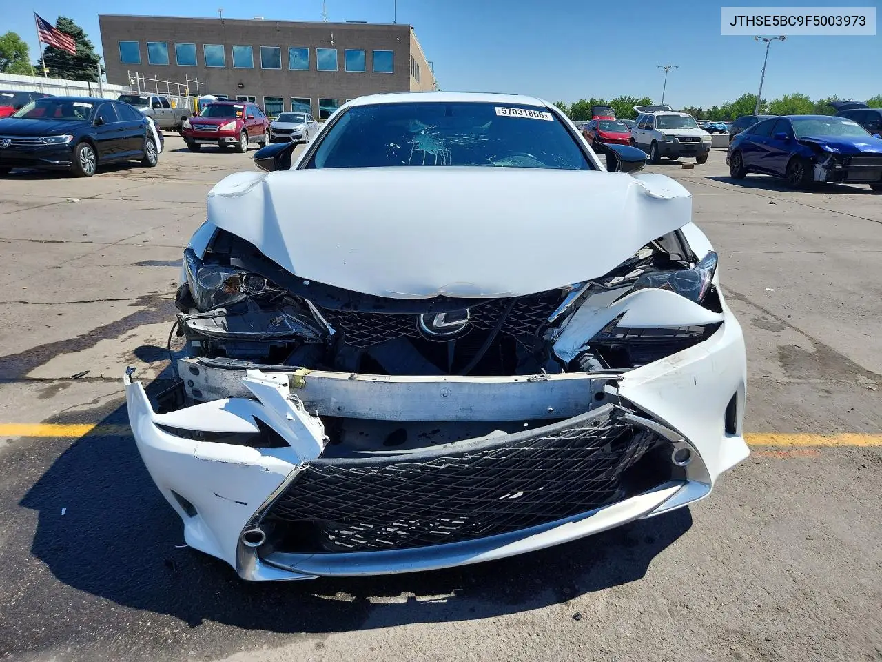 2015 Lexus Rc 350 VIN: JTHSE5BC9F5003973 Lot: 57031866