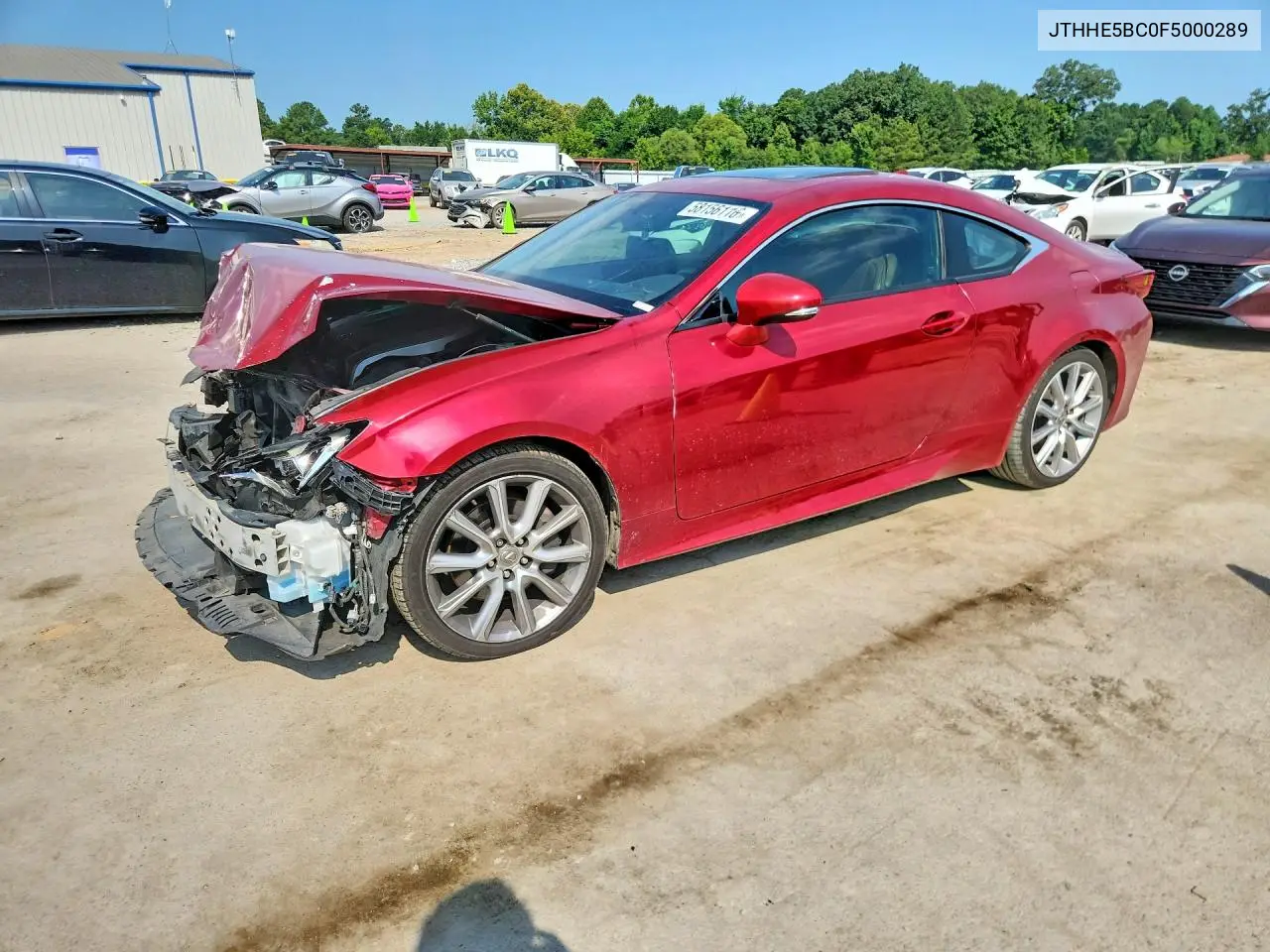 2015 Lexus Rc 350 VIN: JTHHE5BC0F5000289 Lot: 58156116