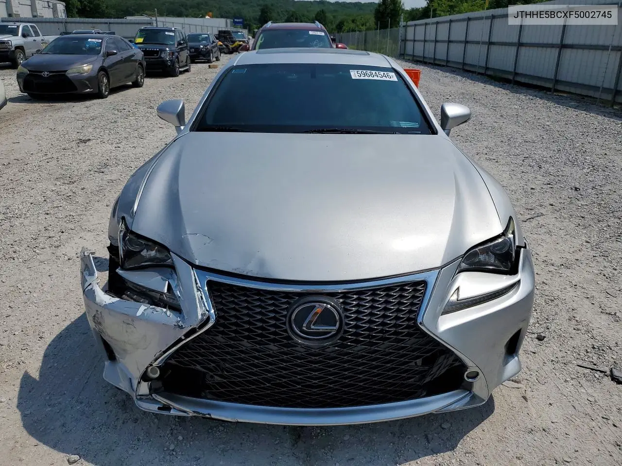 2015 Lexus Rc 350 VIN: JTHHE5BCXF5002745 Lot: 59684546