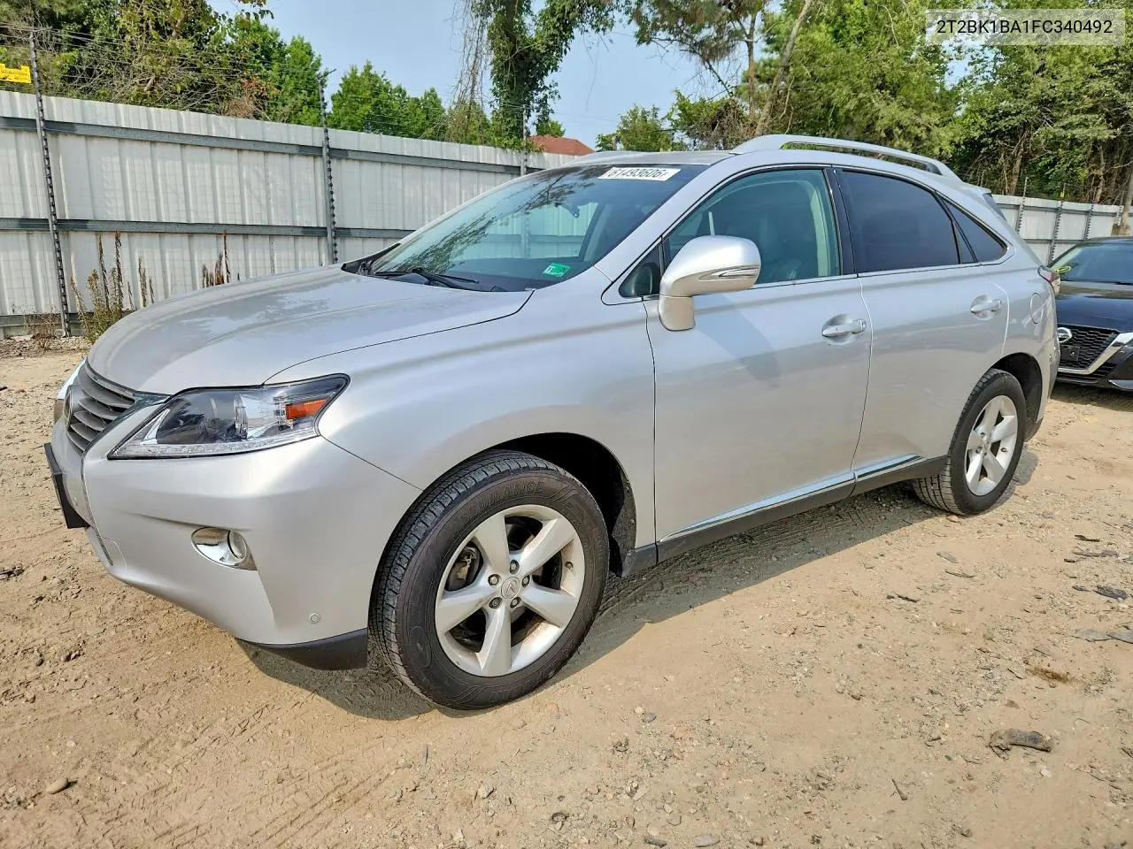 2015 Lexus Rx 350 Base VIN: 2T2BK1BA1FC340492 Lot: 61493606