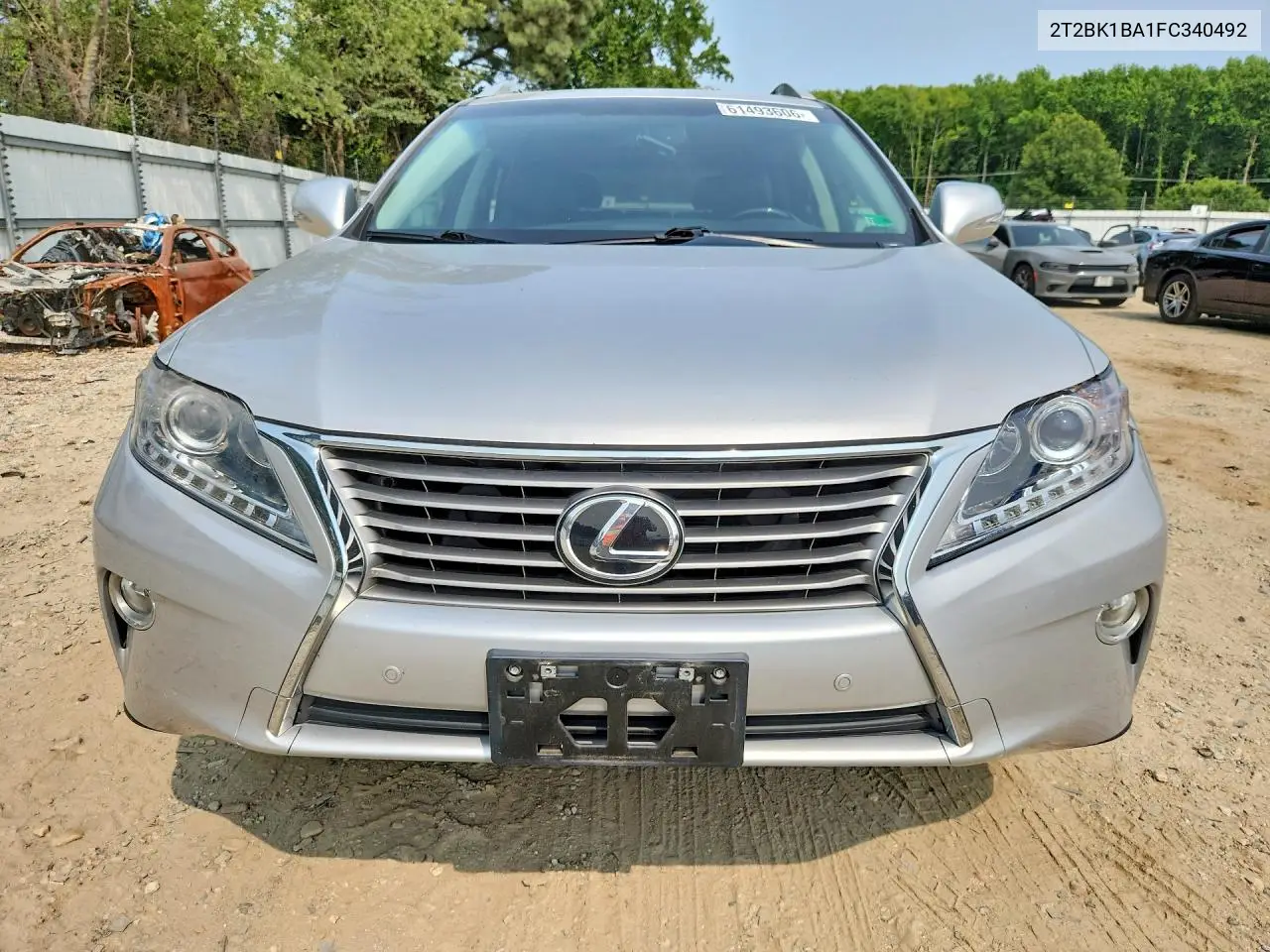 2015 Lexus Rx 350 Base VIN: 2T2BK1BA1FC340492 Lot: 61493606