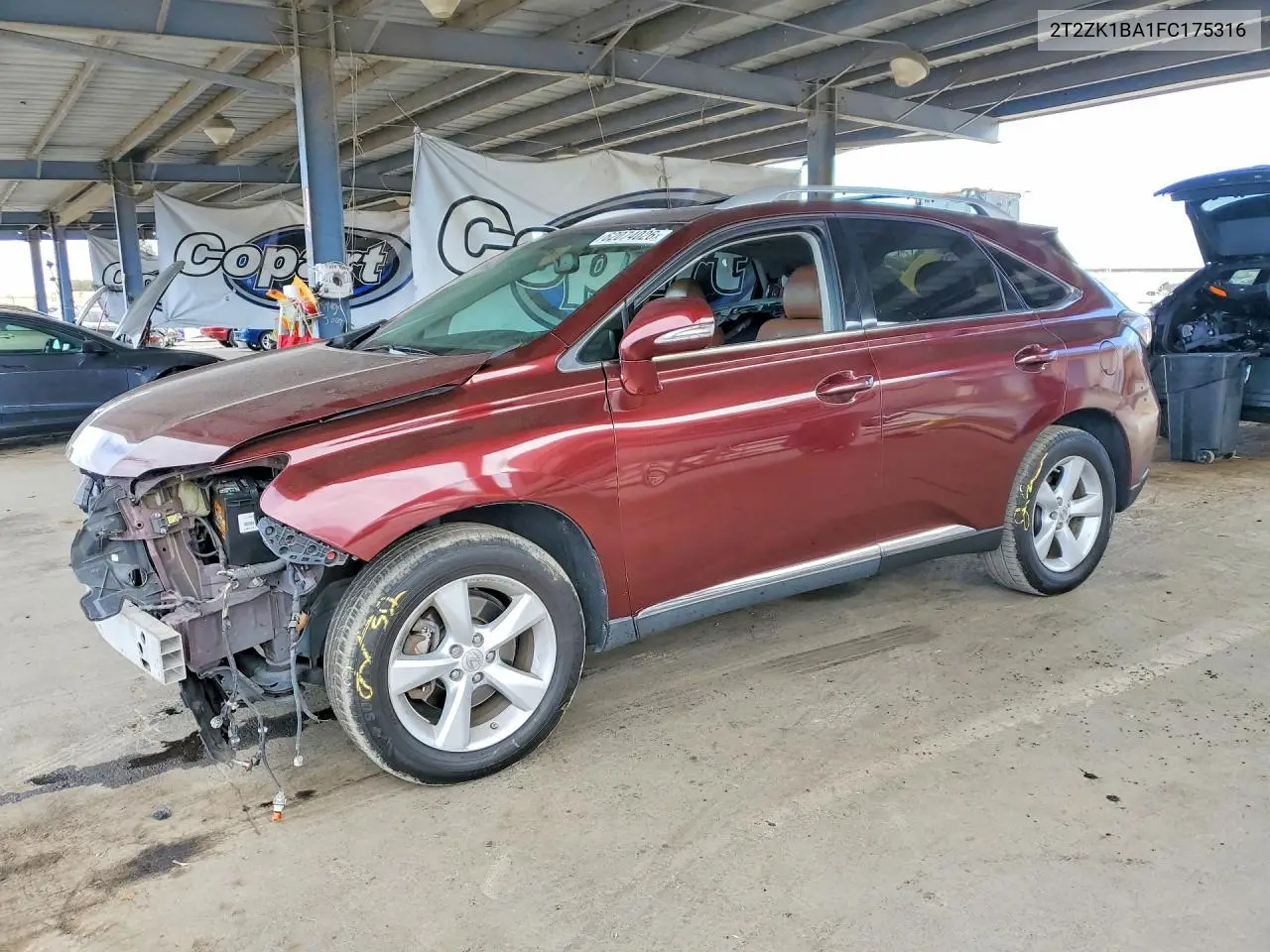 2015 Lexus Rx 350 Base VIN: 2T2ZK1BA1FC175316 Lot: 62074026