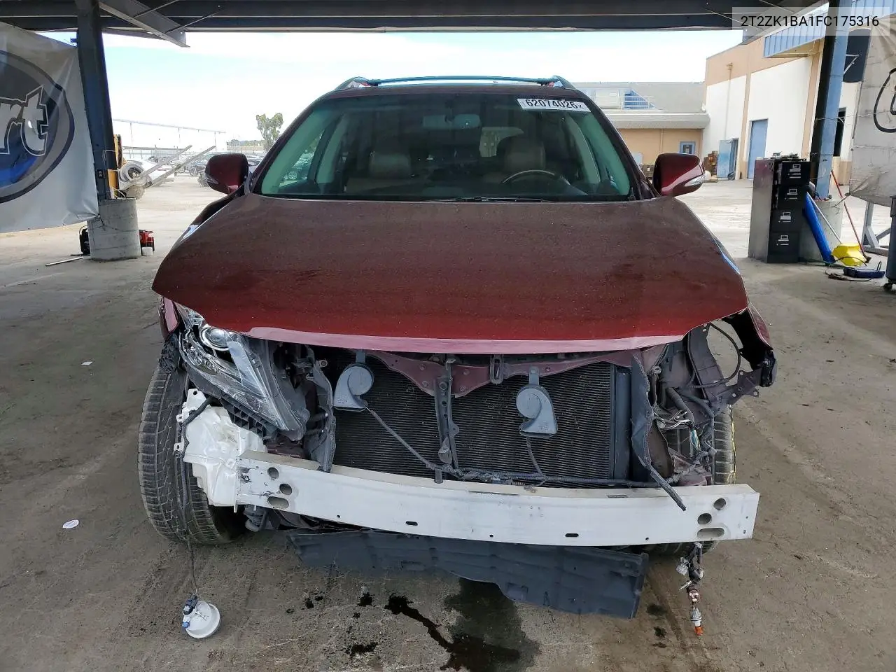 2015 Lexus Rx 350 Base VIN: 2T2ZK1BA1FC175316 Lot: 62074026