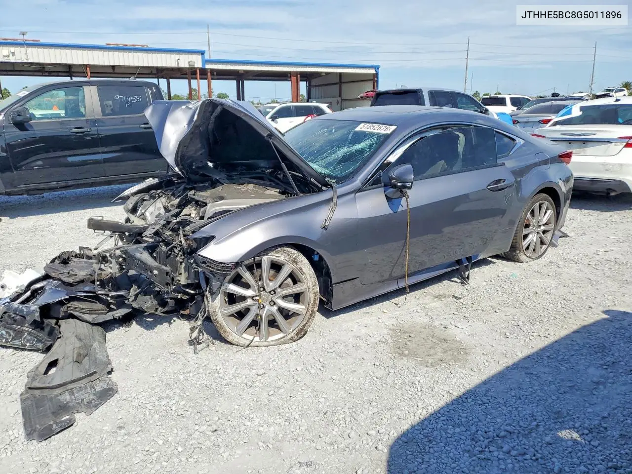 2016 Lexus Rc 350 VIN: JTHHE5BC8G5011896 Lot: 51852676