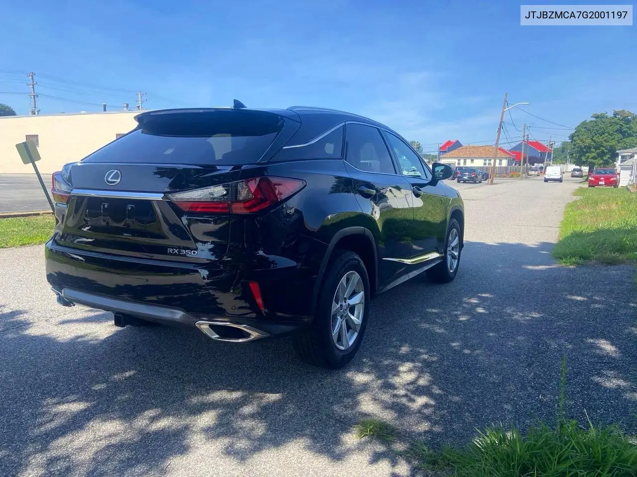 2016 Lexus Rx 350 VIN: JTJBZMCA7G2001197 Lot: 62050796