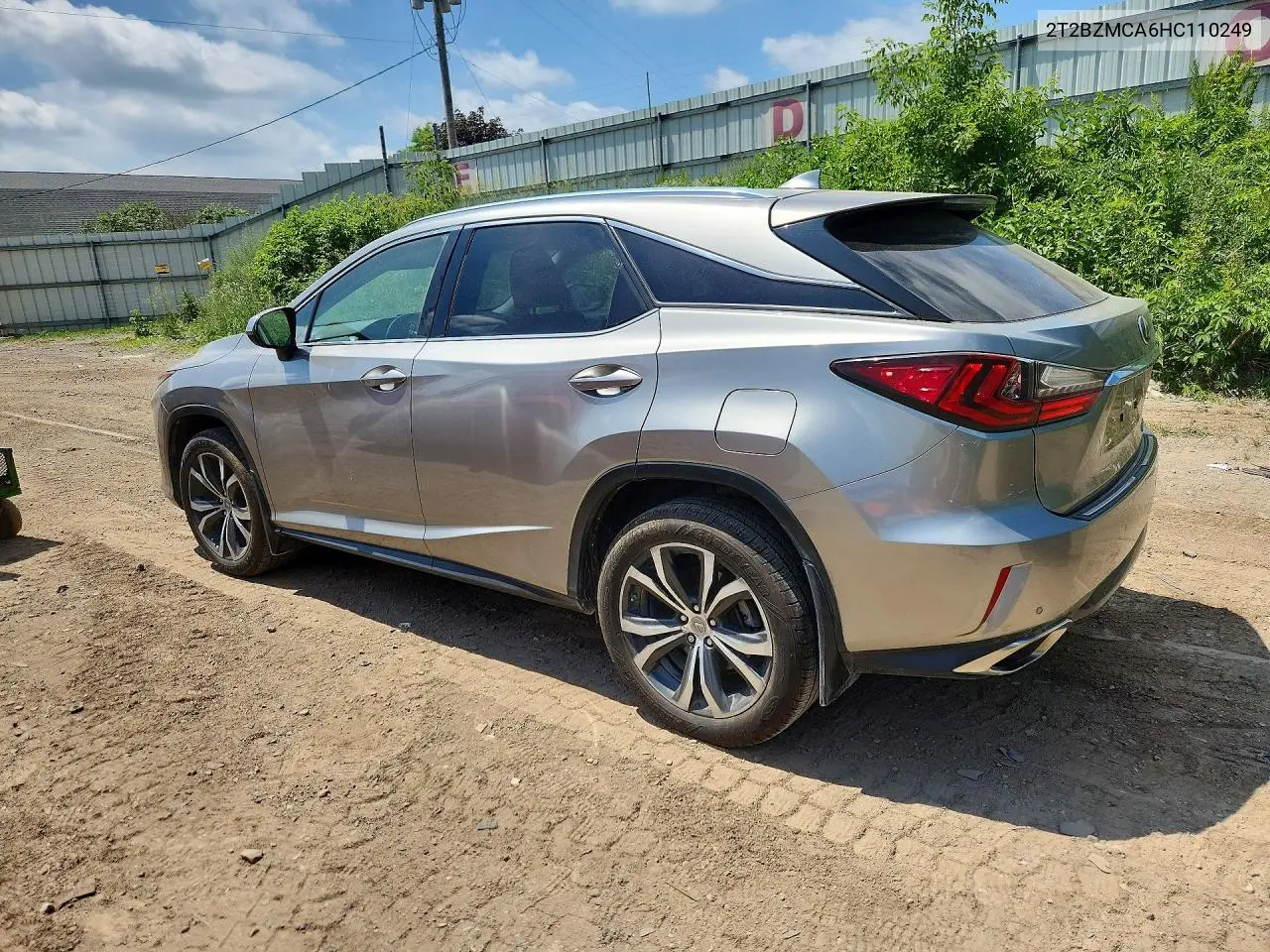 2017 Lexus Rx 350 Base VIN: 2T2BZMCA6HC110249 Lot: 55703226