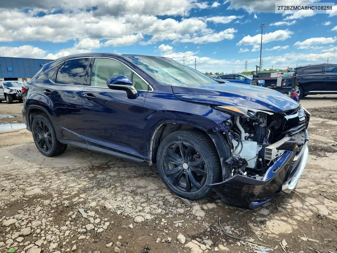 2017 Lexus Rx 350 Base VIN: 2T2BZMCA8HC108258 Lot: 57534466