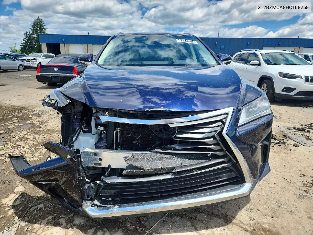 2017 Lexus Rx 350 Base VIN: 2T2BZMCA8HC108258 Lot: 57534466
