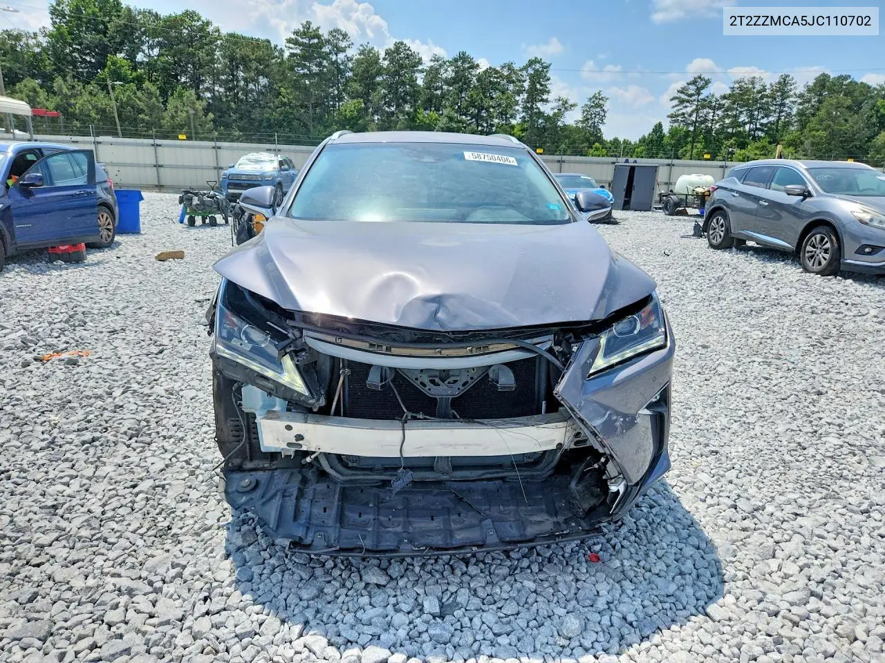 2018 Lexus Rx 350 Base VIN: 2T2ZZMCA5JC110702 Lot: 58750406