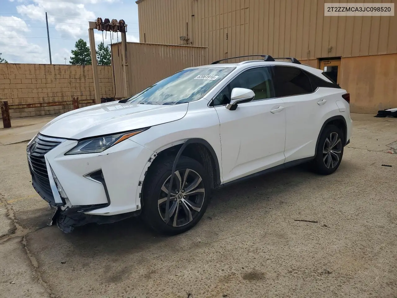 2018 Lexus Rx 350 VIN: 2T2ZZMCA3JC098520 Lot: 62061916