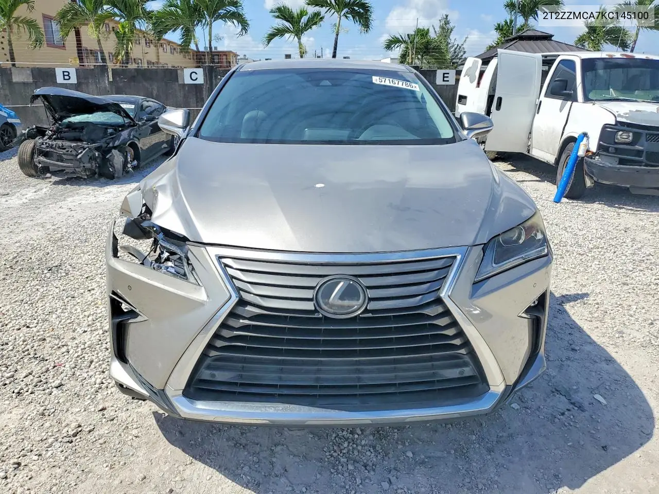 2019 Lexus Rx 350 Base VIN: 2T2ZZMCA7KC145100 Lot: 57167786