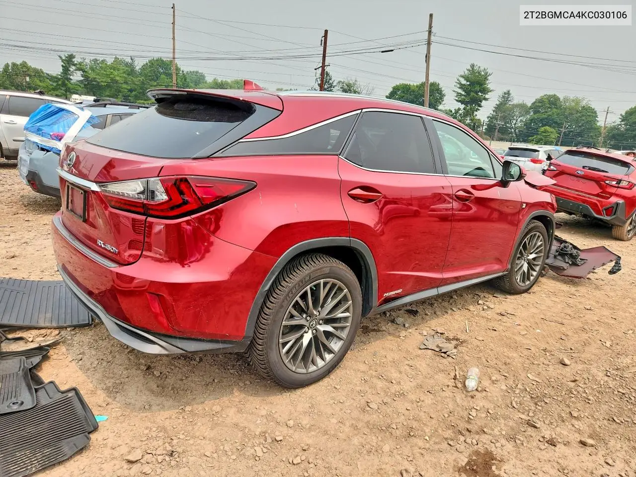 2019 Lexus Rx 450H F Sport VIN: 2T2BGMCA4KC030106 Lot: 59405166