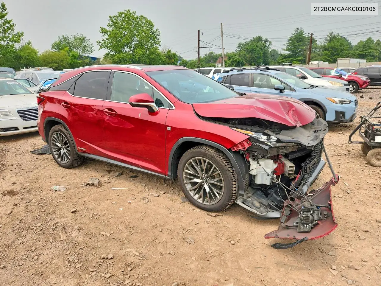 2019 Lexus Rx 450H F Sport VIN: 2T2BGMCA4KC030106 Lot: 59405166