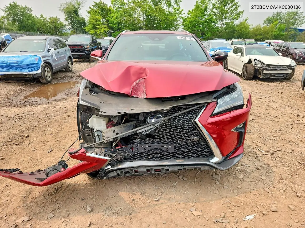 2019 Lexus Rx 450H F Sport VIN: 2T2BGMCA4KC030106 Lot: 59405166