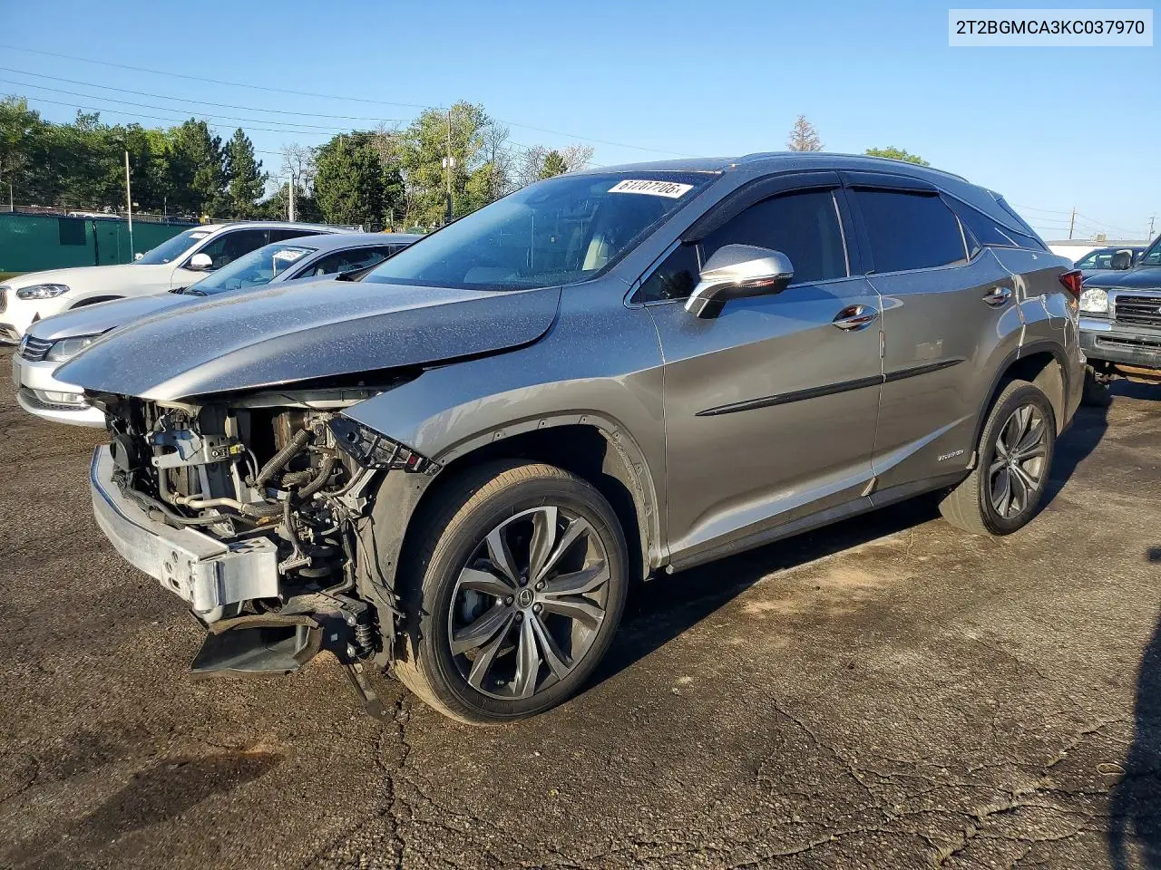 2019 Lexus Rx 450H Base VIN: 2T2BGMCA3KC037970 Lot: 61207206