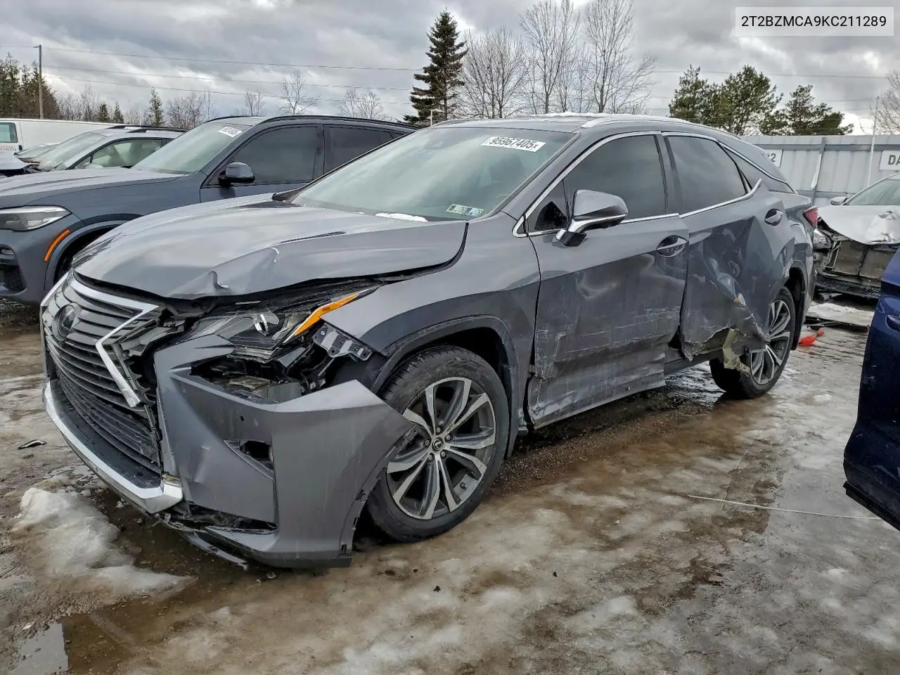 2T2BZMCA9KC211289 2019 Lexus Rx 350 Base