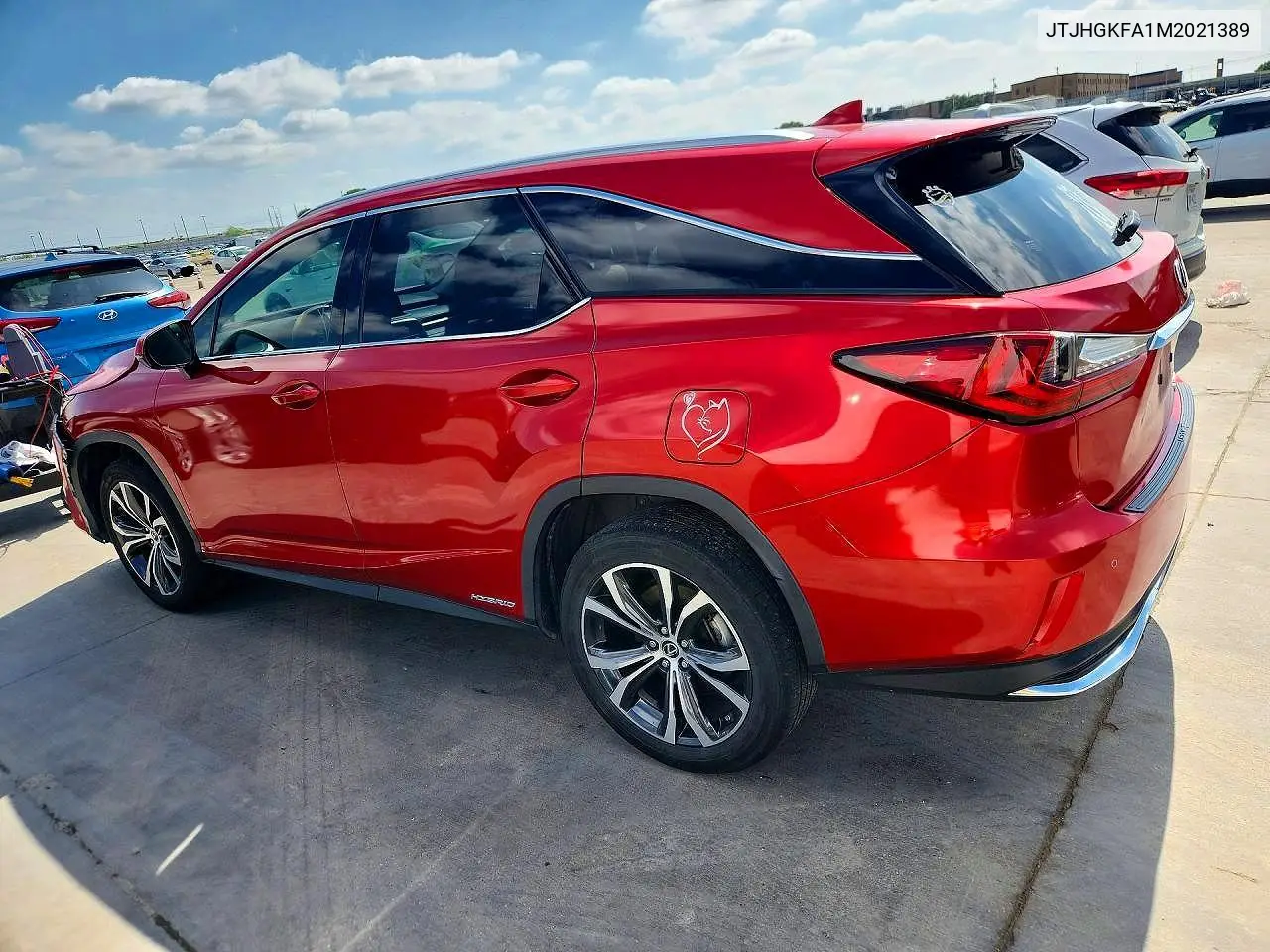 2021 Lexus Rx 450H L VIN: JTJHGKFA1M2021389 Lot: 54491466
