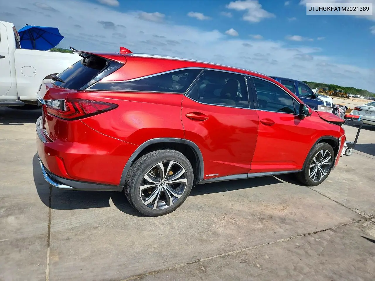 2021 Lexus Rx 450H L VIN: JTJHGKFA1M2021389 Lot: 54491466
