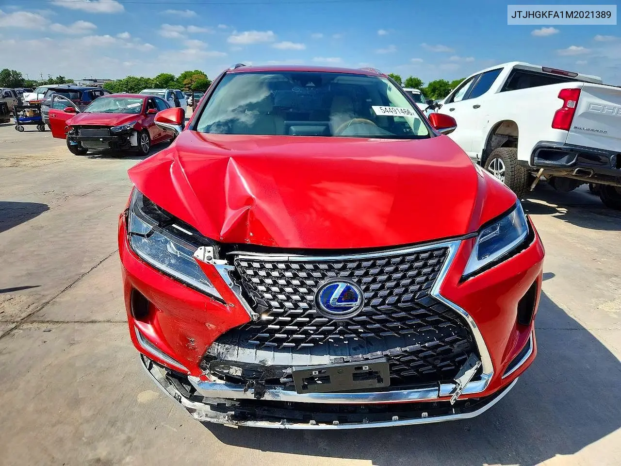 2021 Lexus Rx 450H L VIN: JTJHGKFA1M2021389 Lot: 54491466