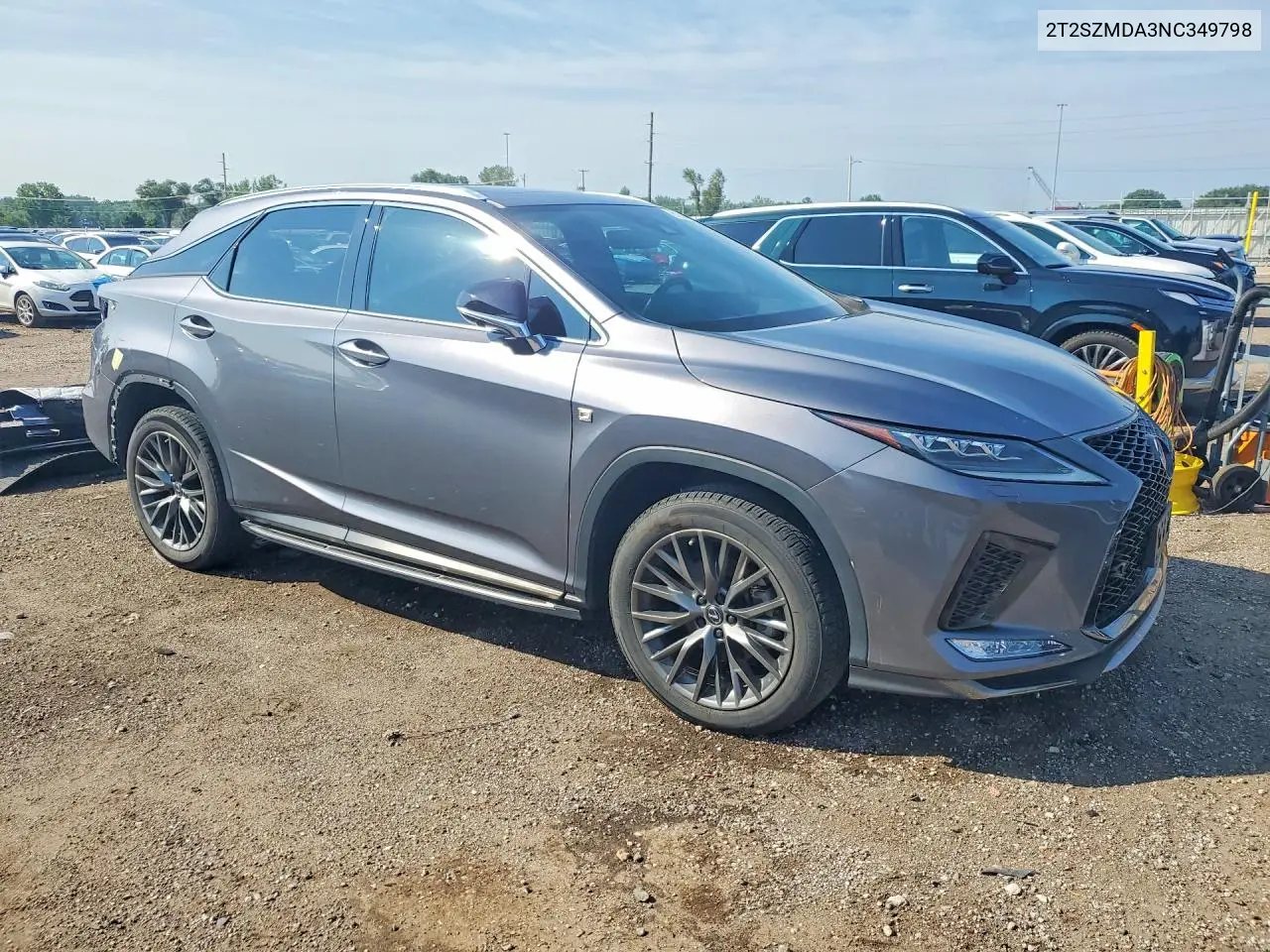 2022 Lexus Rx 350 F Sport VIN: 2T2SZMDA3NC349798 Lot: 61507696