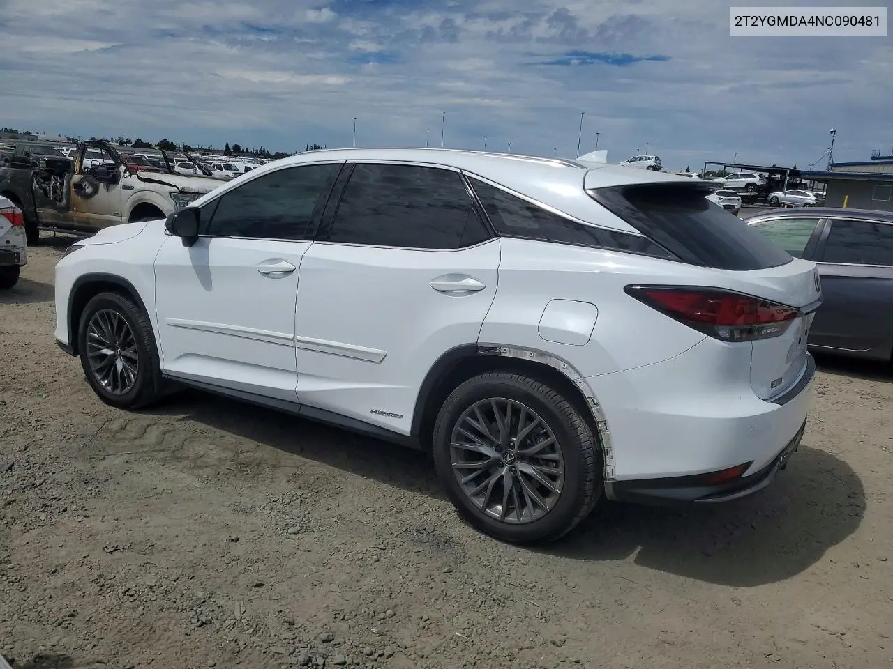 2022 Lexus Rx 450H F Sport VIN: 2T2YGMDA4NC090481 Lot: 61708016
