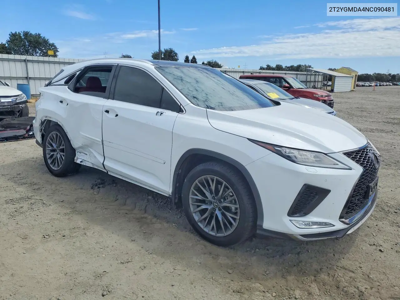 2022 Lexus Rx 450H F Sport VIN: 2T2YGMDA4NC090481 Lot: 61708016