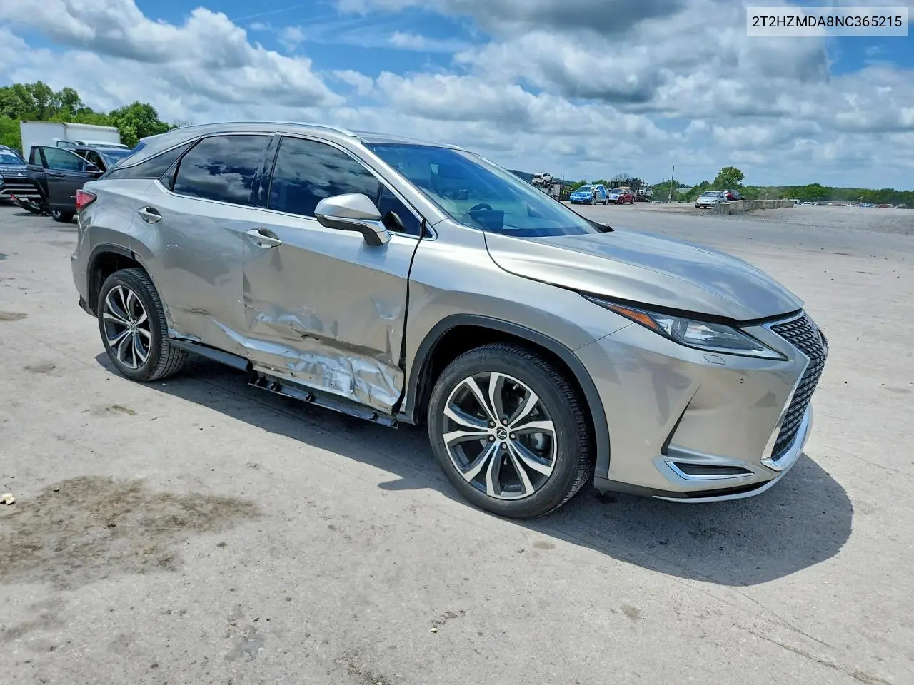 2022 Lexus Rx 350 VIN: 2T2HZMDA8NC365215 Lot: 61762216