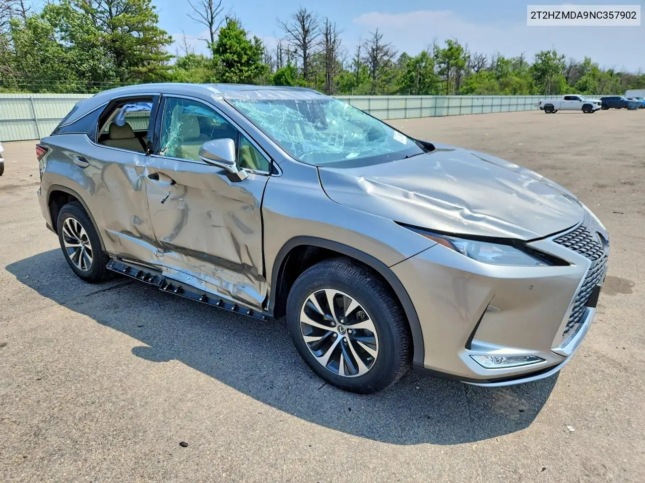 2022 Lexus Rx 350 VIN: 2T2HZMDA9NC357902 Lot: 62075646