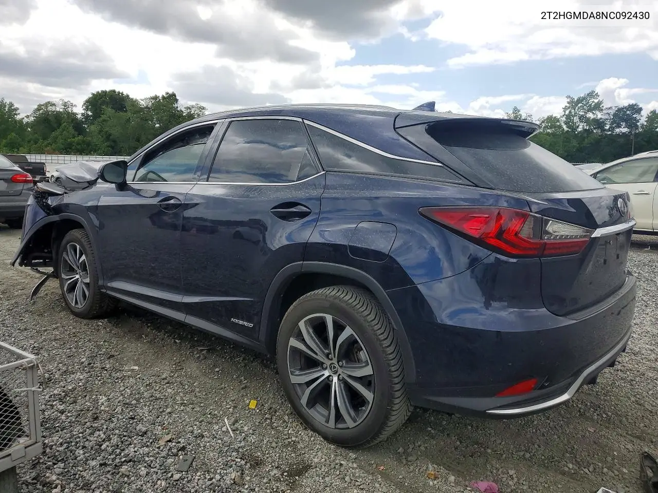 2022 Lexus Rx 450H VIN: 2T2HGMDA8NC092430 Lot: 62090256