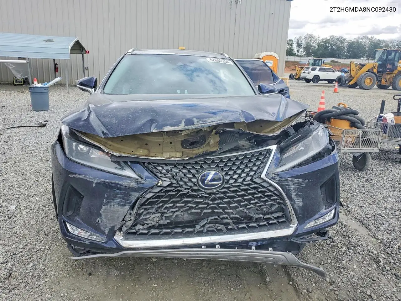 2022 Lexus Rx 450H VIN: 2T2HGMDA8NC092430 Lot: 62090256