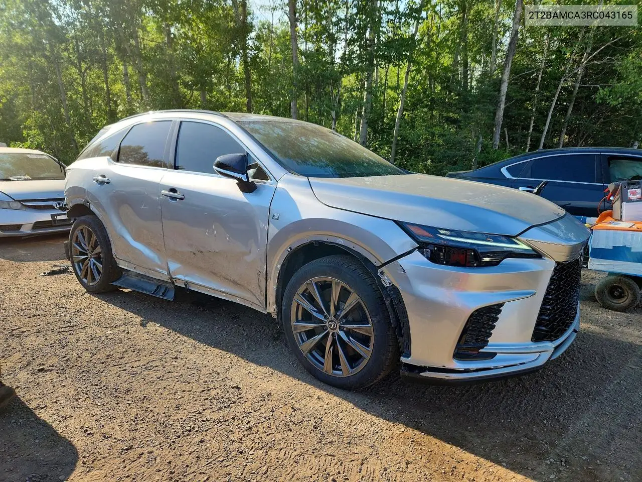 2024 Lexus Rx 350 Base VIN: 2T2BAMCA3RC043165 Lot: 58410526