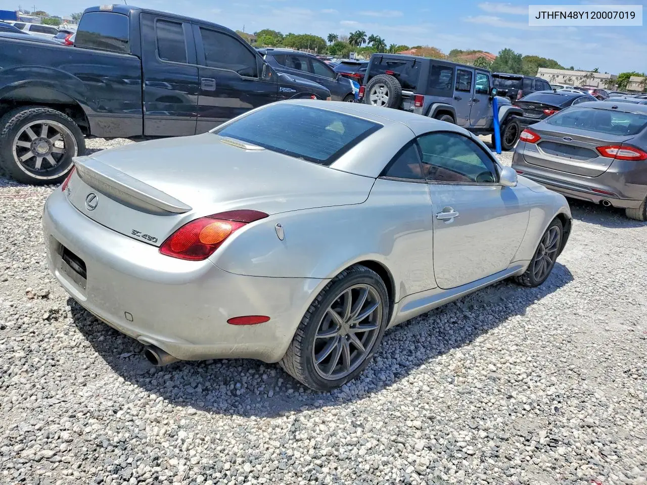 2002 Lexus Sc 430 Base VIN: JTHFN48Y120007019 Lot: 47909486