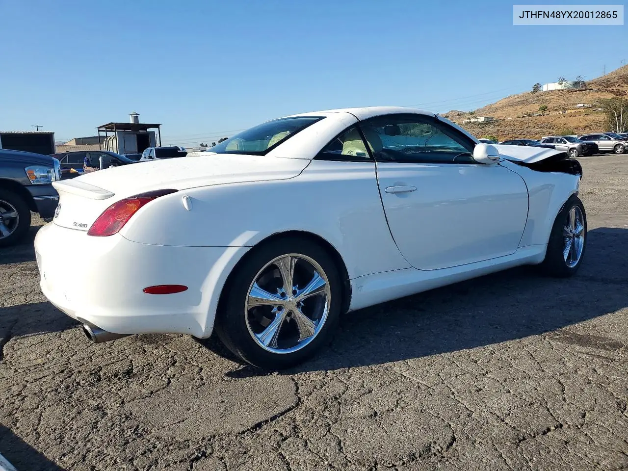 2002 Lexus Sc 430 VIN: JTHFN48YX20012865 Lot: 51454846