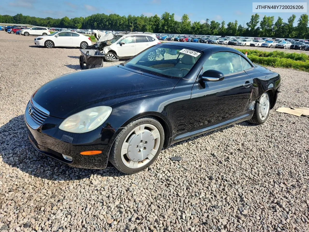 2002 Lexus Sc 430 VIN: JTHFN48Y720026206 Lot: 51924616
