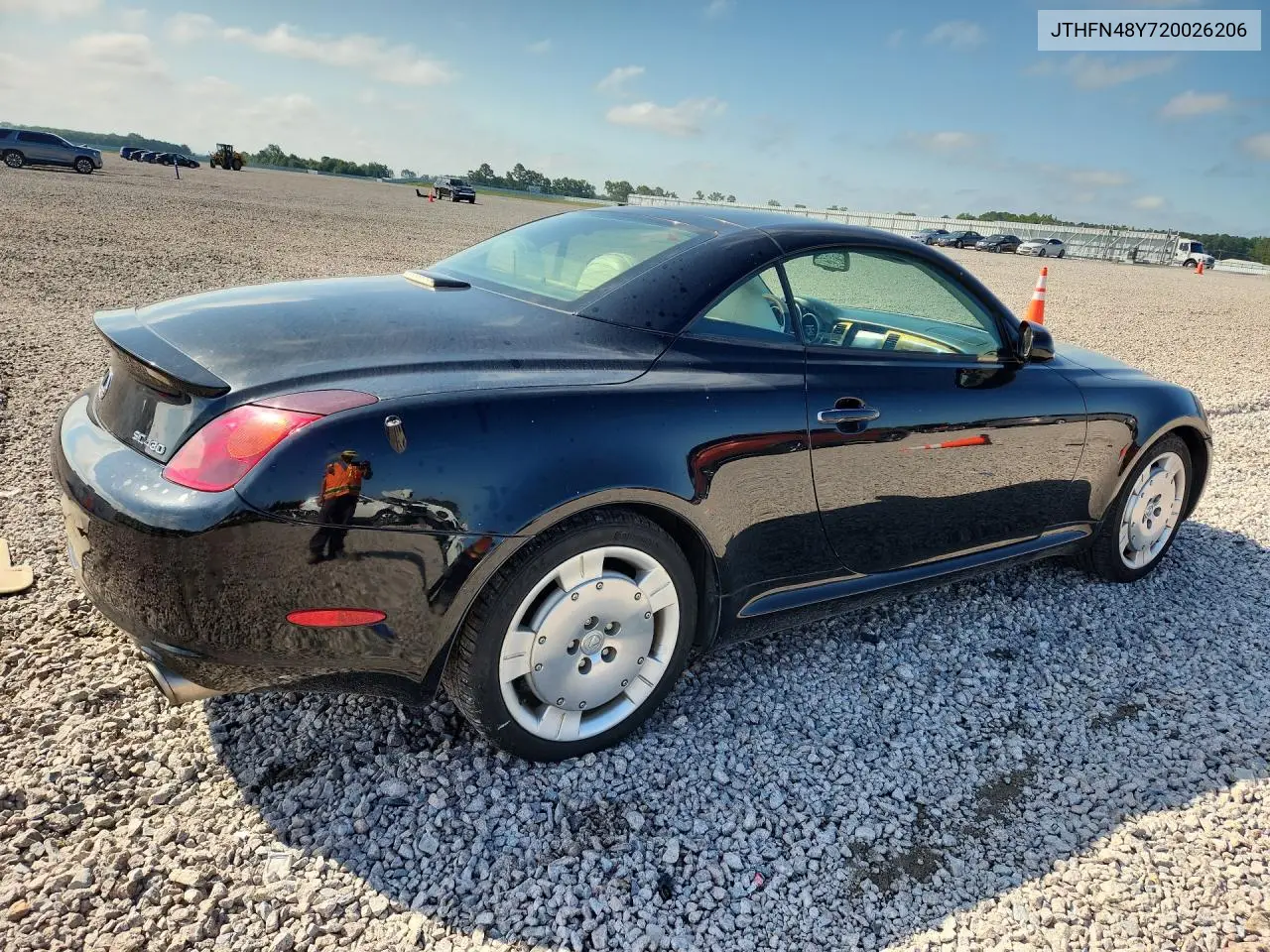 2002 Lexus Sc 430 VIN: JTHFN48Y720026206 Lot: 51924616
