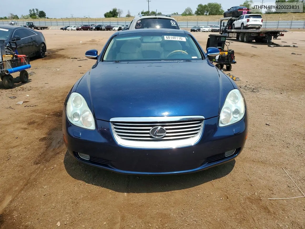 2002 Lexus Sc 430 VIN: JTHFN48Y420023831 Lot: 60140116