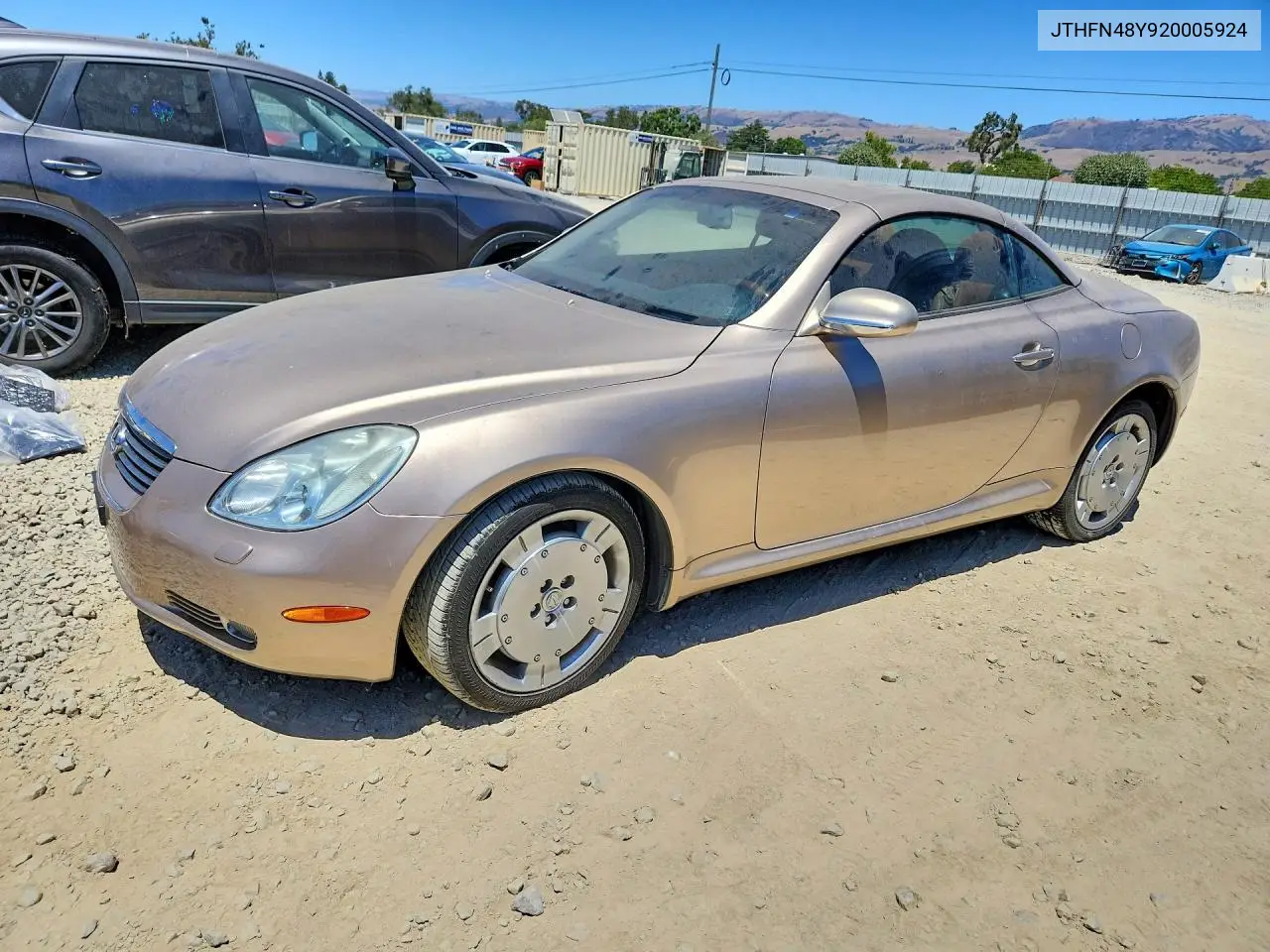 2002 Lexus Sc 430 VIN: JTHFN48Y920005924 Lot: 60458076