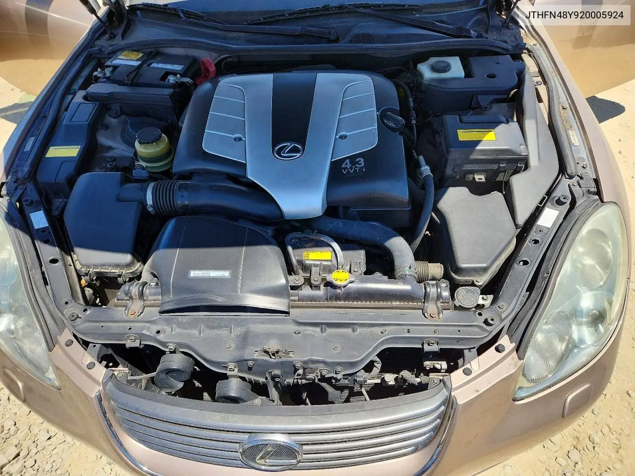 2002 Lexus Sc 430 VIN: JTHFN48Y920005924 Lot: 60458076